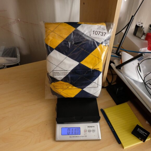 Loudmouth Shorts Mens 42 Blue Yellow Argyle Diamond Chino Cotton Golf Stretch - Picture 8 of 8